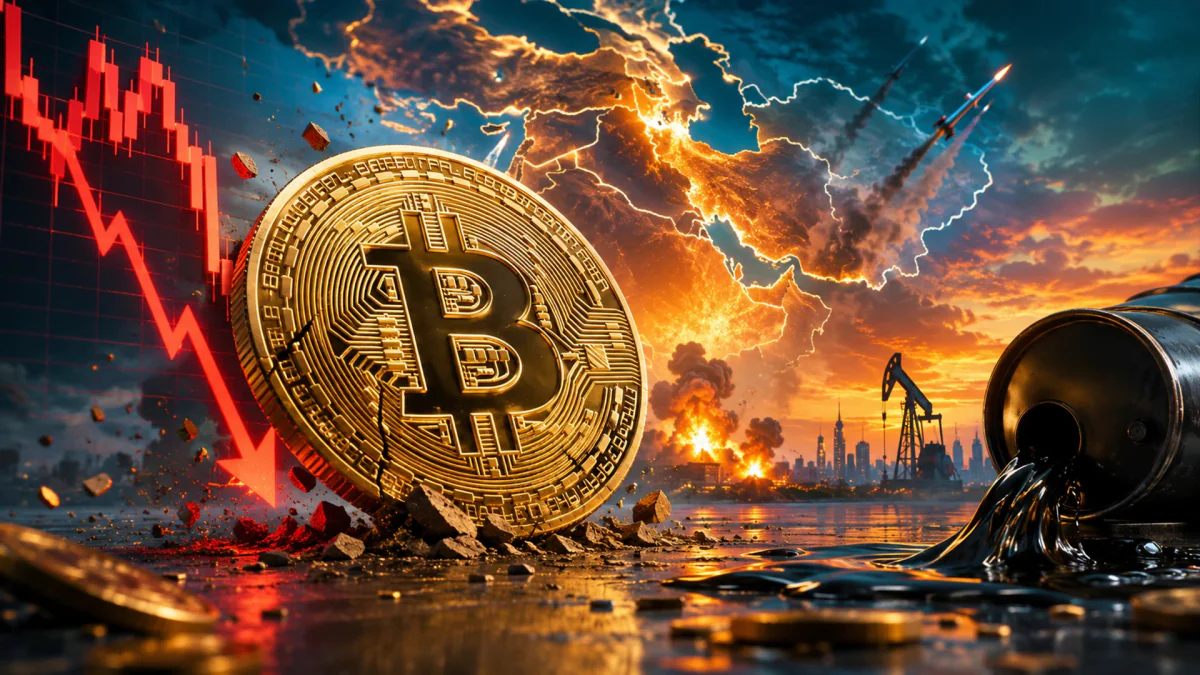 Bitcoin впав нижче $76 500 після ударів США по Ірану та стрибка нафти вище $93