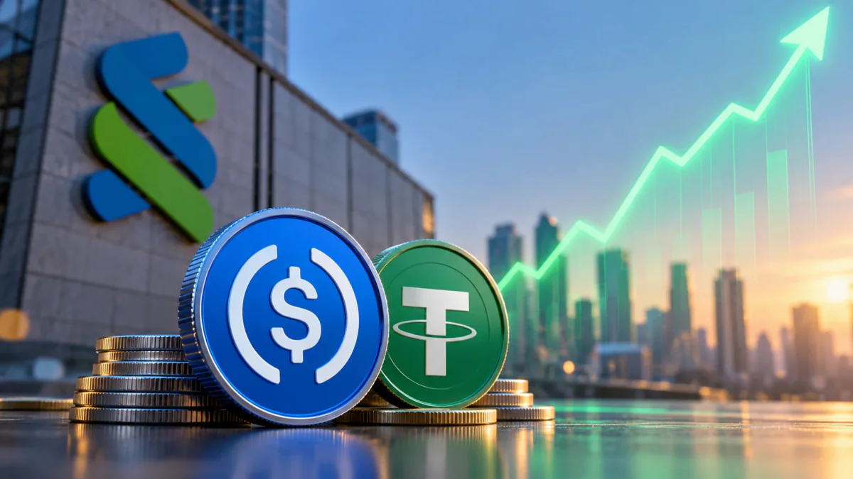 Standard Chartered прогнозує зростання ринку стейблкоїнів із $309 млрд до $2 трлн до 2030 року